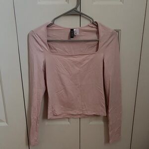 H&M Light Pink Long Sleeve Top